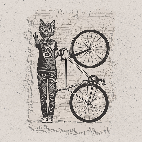 Футболка Байк панк - топ 1 в коллекции велосипедных принтов