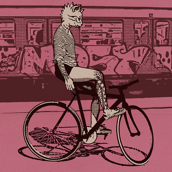 Футболка Кот-Фиксатор - топ 2 в коллекции велосипедных принтов