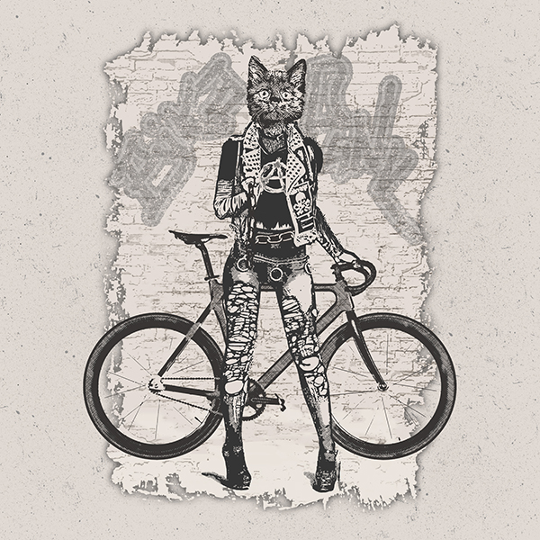 Футболка Гонщик-Мяу - топ 3 в коллекции велосипедных принтов