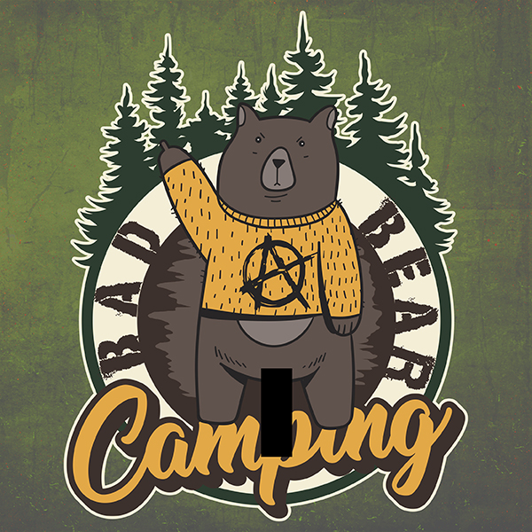 Футболка Плохой Медведь - топ 1 в коллекции кемпинг принтов