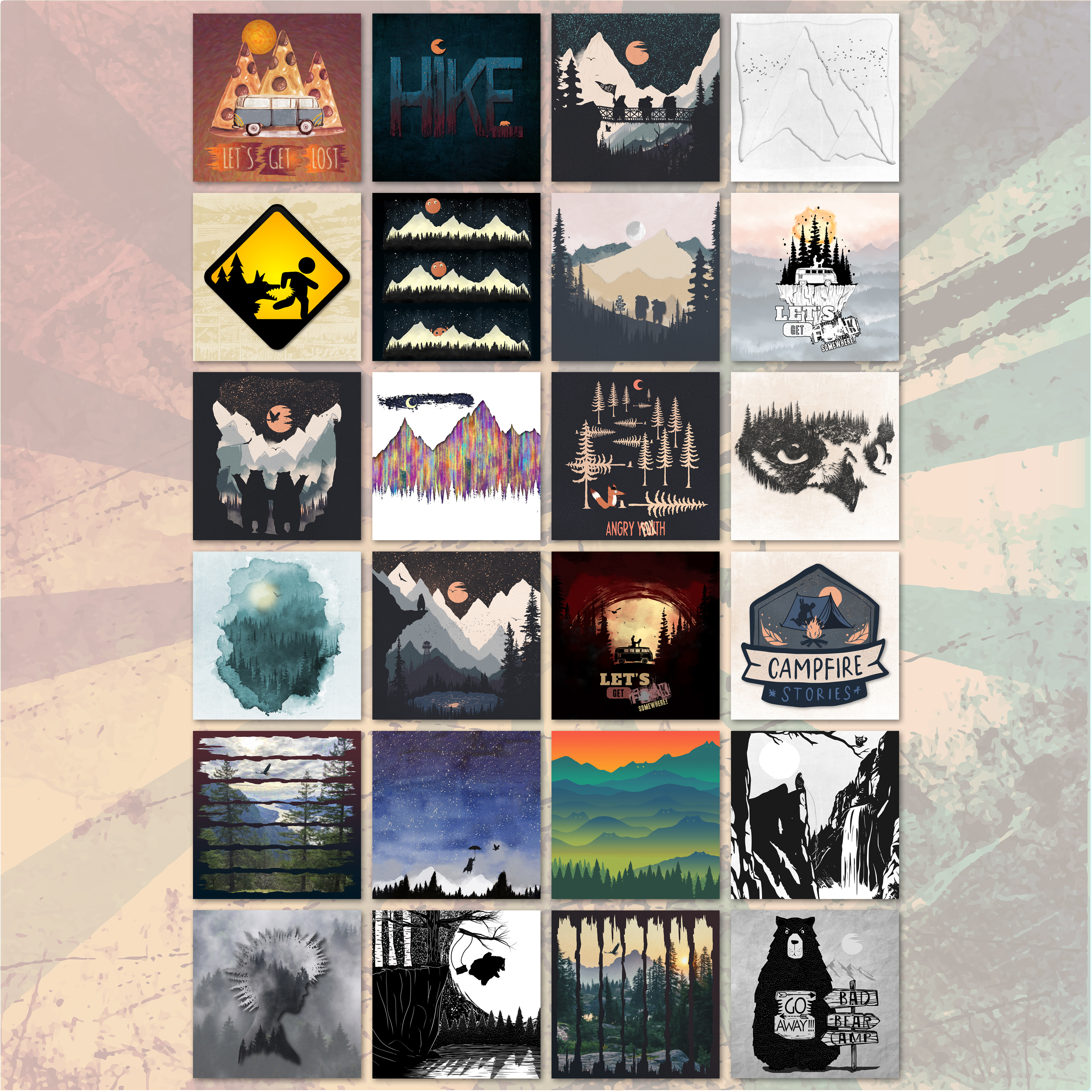 походные наклейки