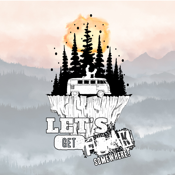 Наклейки с горами One Red Fox