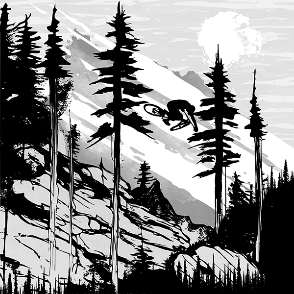 Коллекция наклеек МТБ Горный велосипед One Red Fox