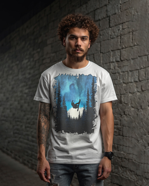 Футболка с принтом сноуборд - купить в Москве One Red Fox