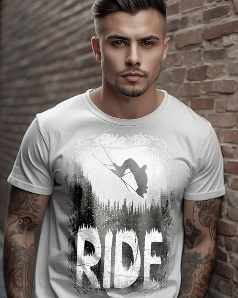 Лыжная футболка с принтом - купить в Москве One Red Fox