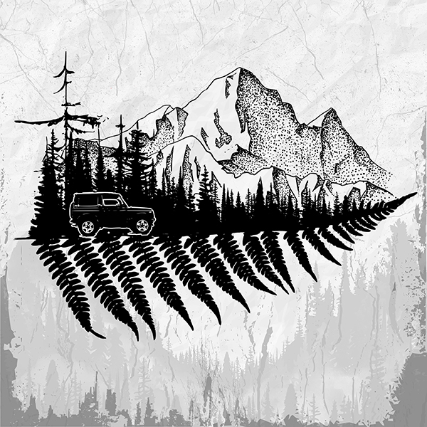 Наклейка Бездорожье как стиль жизни