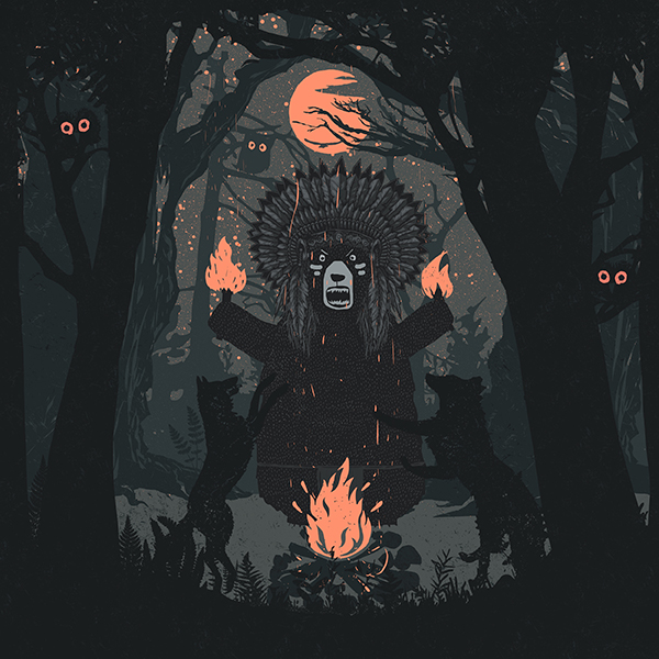 Футболка Костер и звезды - топ 15 в коллекции походных принтов