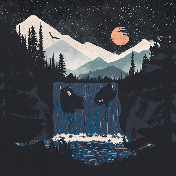 Походная футболка Водопад - топ 18 в коллекции походных принтов