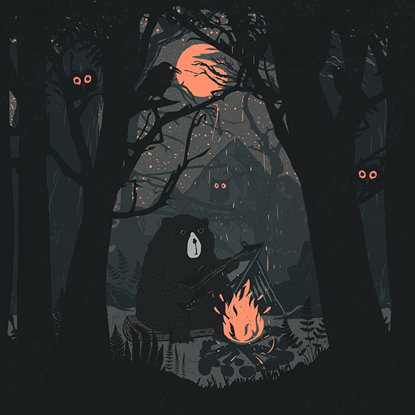 Туристическая футболка Лесная музыка - топ 19 в коллекции походных принтов