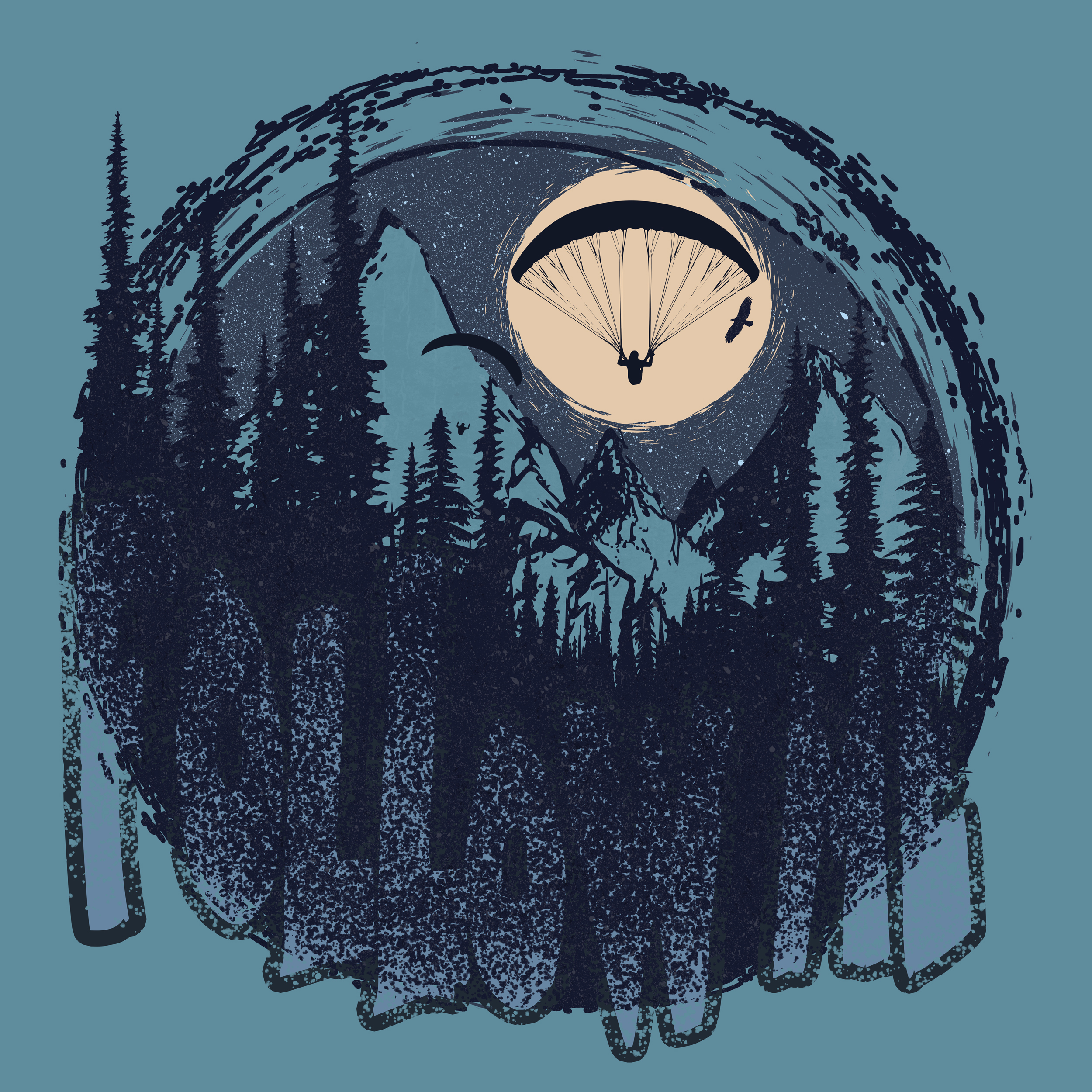 Футболка Follow Me - коллекция парапланерных принтов