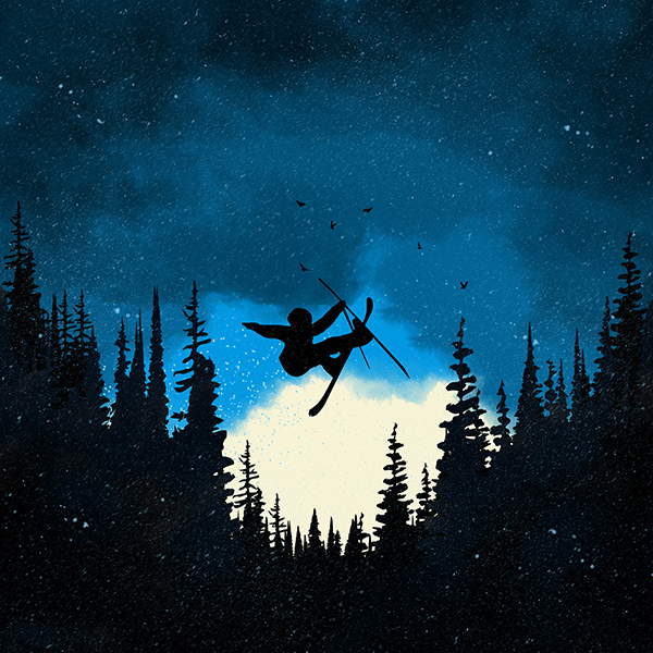 Наклейки с лыжной тематикой от One Red Fox