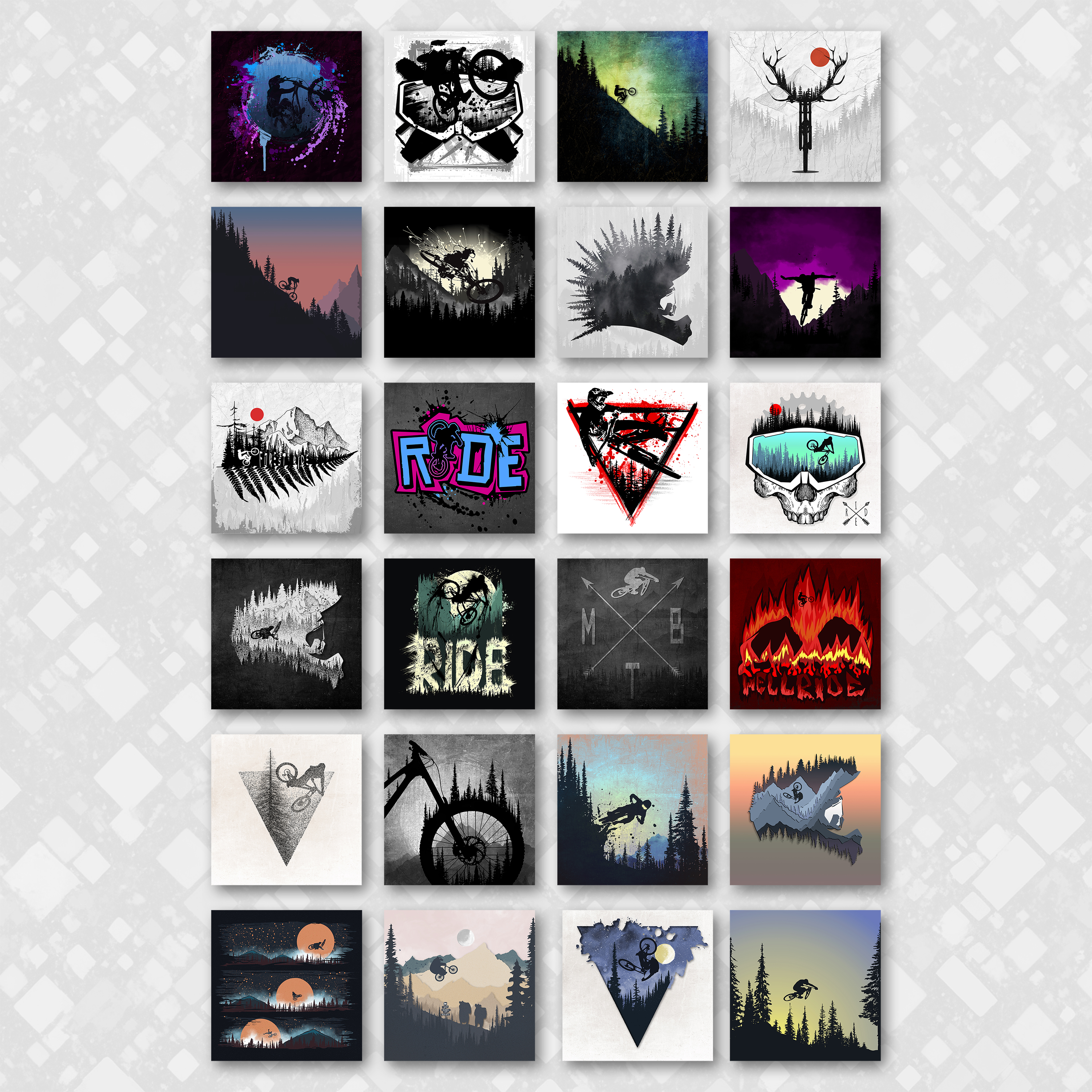 Коллекция MTB-наклеек One Red Fox